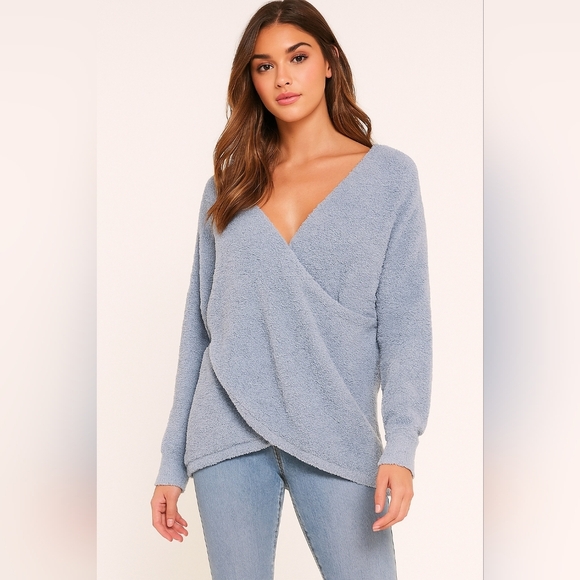Design Lab/ Teddy plush wrap  sweater/ Size US XS (FITS OVERSIZED) - Picture 1 of 11